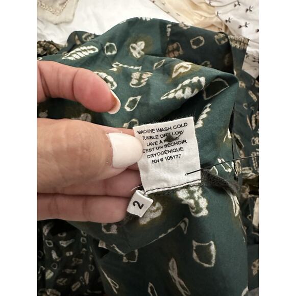 ULLA JOHNSON Nia Tiered Ruffle Dress Jasper Size 2 - Picture 10 of 13